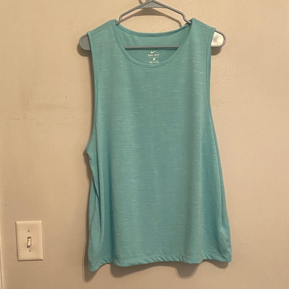 Nike Dri-Fit Women's Teal Muscle Tee [Size: 1X]